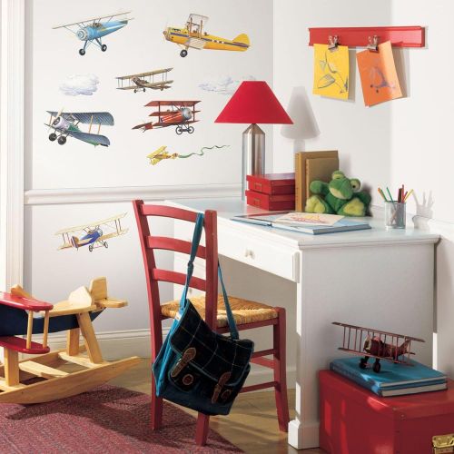  RoomMates Vintage Planes Peel and Stick Wall Decals - RMK1197SCS