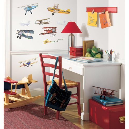  RoomMates Vintage Planes Peel and Stick Wall Decals - RMK1197SCS