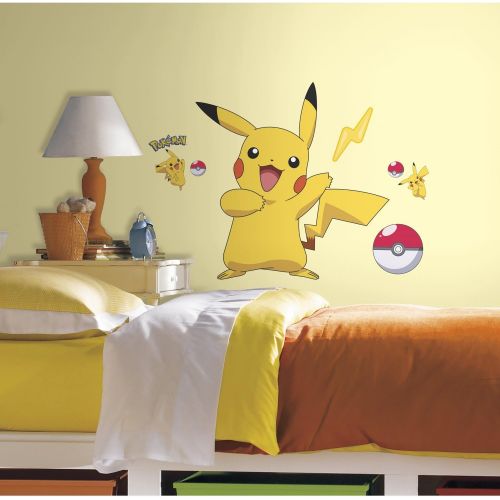  [아마존베스트]RoomMates Pokemon Pikachu Peel And Stick Wall Decals