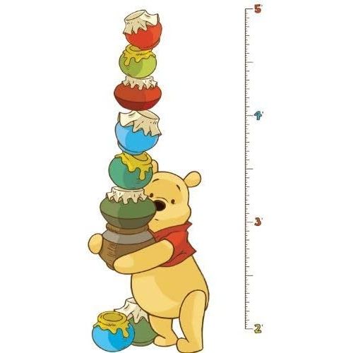  RoomMates Winnie The Pooh - Pooh Peel and Stick Inches Growth Chart