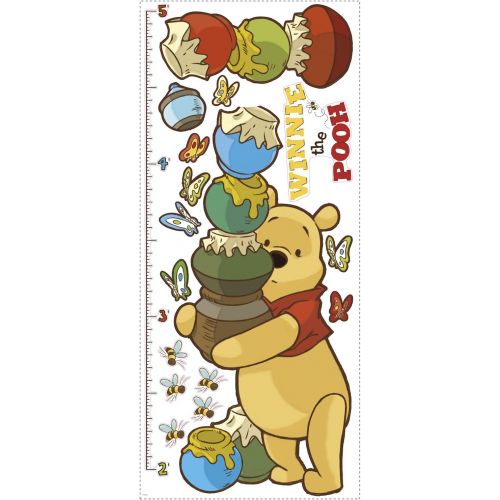  RoomMates Winnie The Pooh - Pooh Peel and Stick Inches Growth Chart