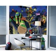 RoomMates JL1297M Teenage Mutant Ninja Turtles Cityscape Spray and Stick Removable Wall Mural - 10.5 ft. x 6 ft.
