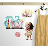 RoomMates RMK3680SCS Disney Moana and Friends Peel and Stick Wall Decals