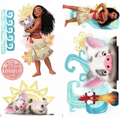  RoomMates RMK3680SCS Disney Moana and Friends Peel and Stick Wall Decals