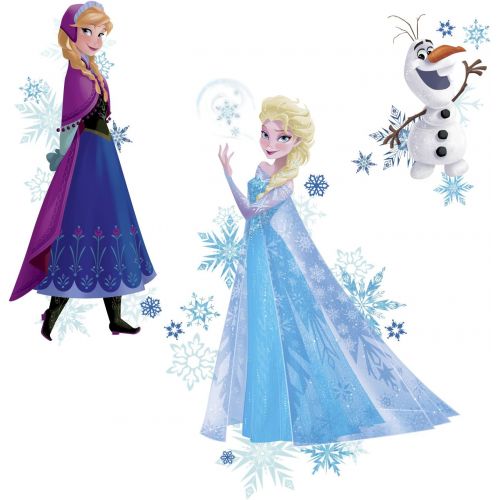  RoomMates RMK2771TB Disney Frozen Anna, Elsa, and Olaf Peel and Stick Giant Wall Decals