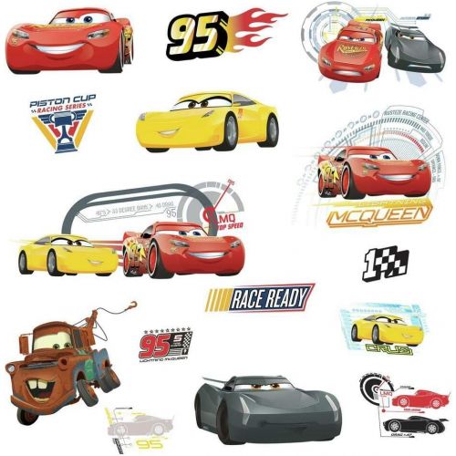  RoomMates RMK3353SCS Disney Pixar Cars 3 Peel and Stick Wall Decals , Red