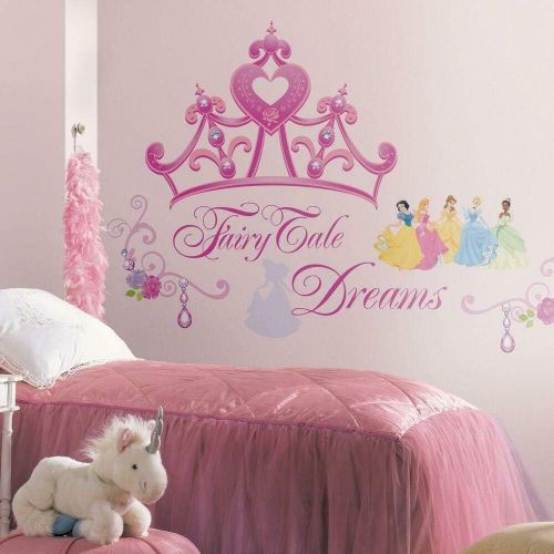  RoomMates RMK1580GM Disney Princess and Princess Crown Peel and Stick Giant Wall Decals