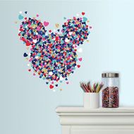 RoomMates RMK3593GM Disney Minnie Mouse Heart Confetti Peel and Stick Giant Wall Decals With Glitter