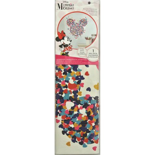  RoomMates RMK3593GM Disney Minnie Mouse Heart Confetti Peel and Stick Giant Wall Decals With Glitter