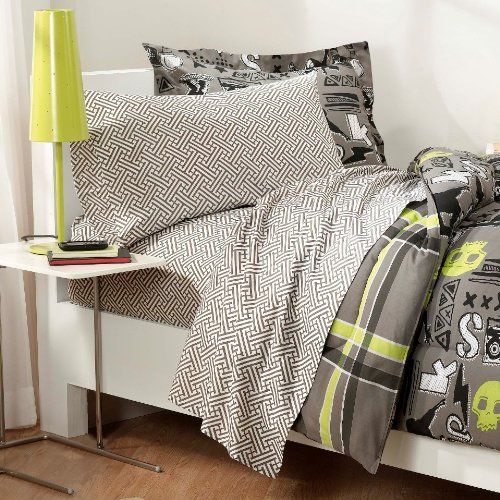  RoomMates My Room Extreme Skateboarding Boys Comforter Set With 180Tc Sheets, Gray, Twin