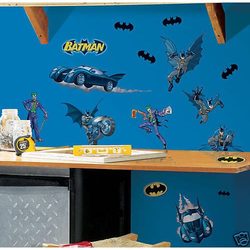  Roommates Batman Wall Decor 2 Borders Applique set & Large Mural!