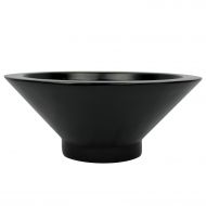 Root and Stock Campbell Round Bowl Fiberglass Planter, Black, 15.5 Inch