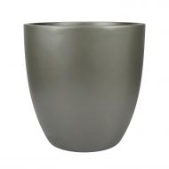 Root and Stock Napa Round Cylinder Fiberglass Planter, Grey, 18 Inch