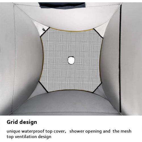  ROPODA Pop Up Tent 83inches x 48inches x 48inches, Upgrade Privacy Tent, Porta-Potty Tent Includes 1 Removable Bottom, 8 Stakes, 1 Removable Rain Cover, 1 Carrying Bag