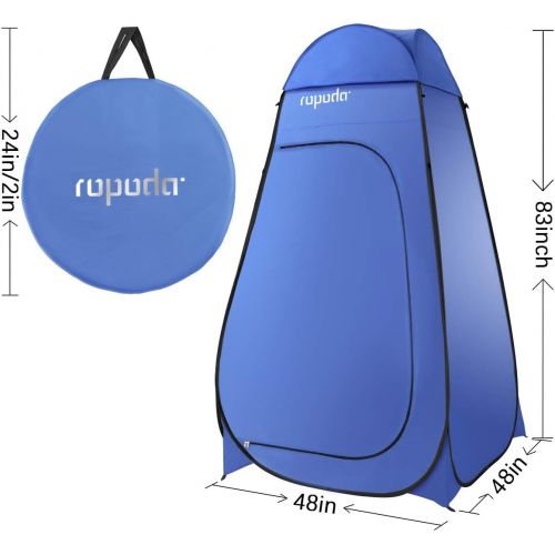  ROPODA Pop Up Tent 83inches x 48inches x 48inches, Upgrade Privacy Tent, Porta-Potty Tent Includes 1 Removable Bottom, 8 Stakes, 1 Removable Rain Cover, 1 Carrying Bag