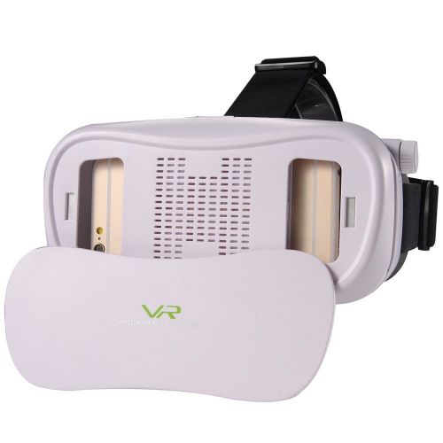  3D VR Glasses,Ropote 3D Video Virtual Reality VR Glasses Headset Player Box For 4-6 inch Phone,Suitable for Google, iPhone, Samsung Note, LG, Huawei, HTC, Moto screen smartphone