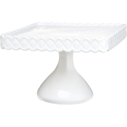  Rosanna Decor Bon Bon Footed Square Cake Stand White