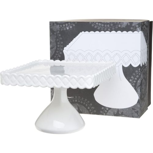  Rosanna Decor Bon Bon Footed Square Cake Stand White