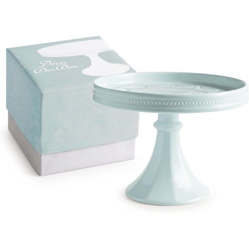  Rosanna 93634 Decor Bon Bon Hue Rimmed Pedestal, Small, Blue