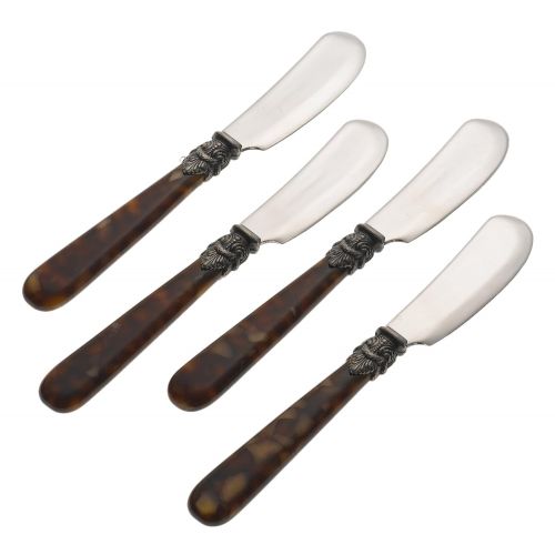  Rosanna Tortoise Napoleon Pat Knives, Set of 4