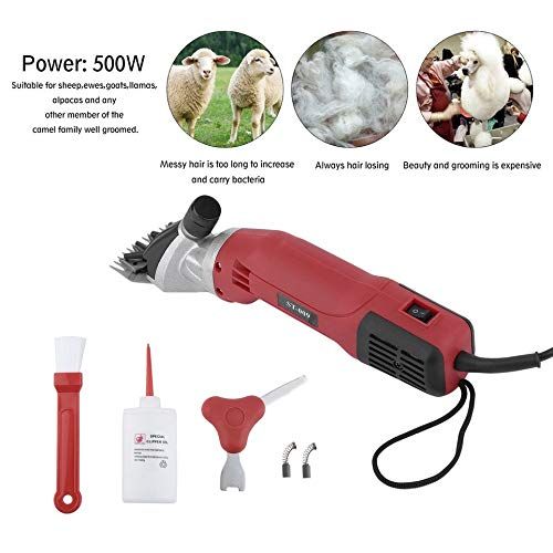  RoseYary 110V 500W Farm Electric Sheep Shearing Clipper Shear Goat Wool Cutting Machine