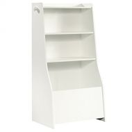 Rosebery Kids 3 Shelf Kids Bin Bookcase in Soft White