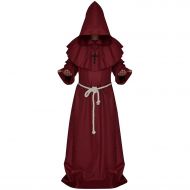 Rosemary Medieval Monk Robe Cosplay Halloween Hooded Cape Costume Cloak