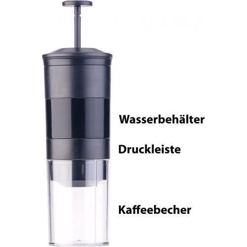  Rosenstein & Soehne Kapselmaschine: Manuelle Kaffee- und Espressomaschine mit Kaffeekapsel-Adapter, 16 bar (Kaffemaschine)