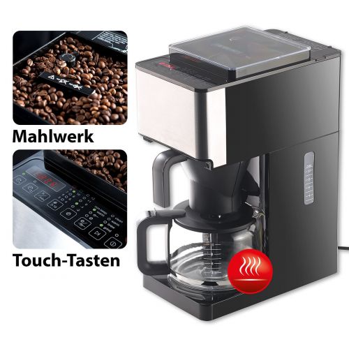  Rosenstein & Soehne Fully Automatic Filter Coffee Maker, Conical Grinder, Touch Operation