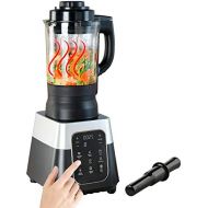 Rosenstein & Soehne Sojamilchbereiter: Profi-Standmixer mit Warme-Funktion, Touch-Tasten, 1,75 l, 1.500 Watt (Mixer Gastro)