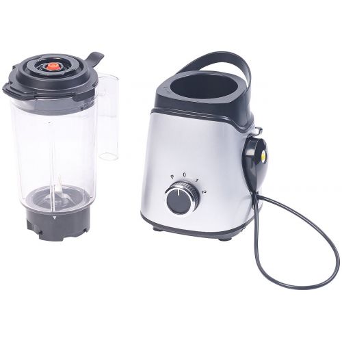  Rosenstein & Soehne Standmixer: 2in1-Vakuum-Mixer mit 3 Stufen & 4 Klingen, 700 ml, BPA-frei, 300 Watt (Milchshake Mixer)