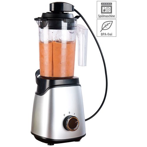  Rosenstein & Soehne Standmixer: 2in1-Vakuum-Mixer mit 3 Stufen & 4 Klingen, 700 ml, BPA-frei, 300 Watt (Milchshake Mixer)