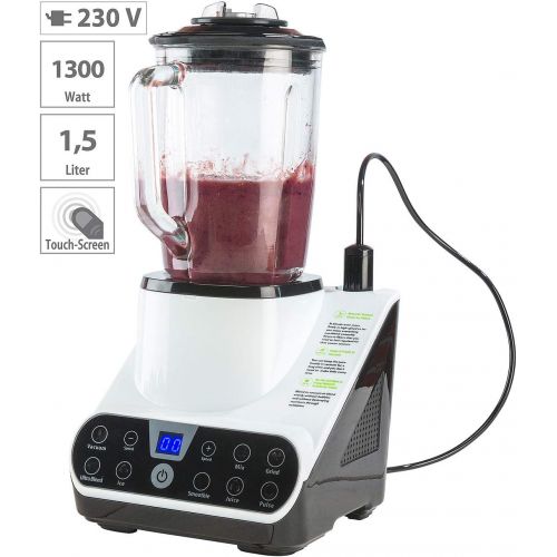  Rosenstein & Soehne Vacuum Blender with Vacuum Function and LED Touch Display, 1.5 L, 1300 W (Mixer with Vacuum Machine)