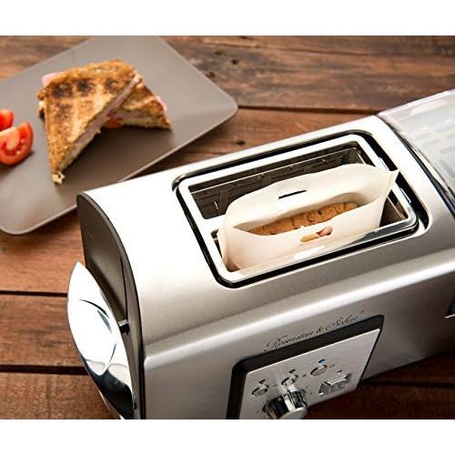  Rosenstein & Soehne Toastbag: 3x Dauer-Antihaft-XL-Toastabags fuer Toaster, Mikrowelle & Backofen (Toasterbag)