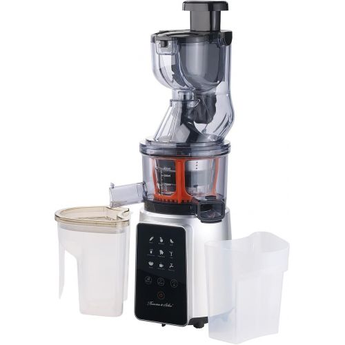  Rosenstein & Soehne Gemuesehobel: 3in1-Slow-Juicer & Entsafter mit Gemuese-Reibe & Eis-Aufsatz, 200 Watt (Multireibe)