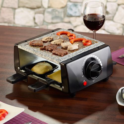  Rosenstein & Soehne 3-in-1Raclette with & Hot Stone BBQ4Person650W