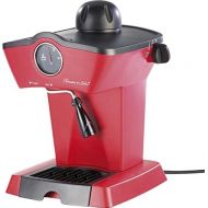 Rosenstein & Soehne Espressomaschine Retro: Dampfdruck-Siebtrager-Espressomaschine mit Milchaufschaumer (Espressomaschine Siebtrager Retro)