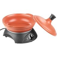 Rosenstein & Soehne Schmortopf elektrisch: Elektrischer Tajine-Tontopf mit Deckel, Ø 30 cm, 2 Liter, 300 Watt (Tagine)