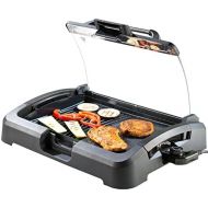 [아마존베스트]Rosenstein & Soehne Electric grill: XL table grill with glass lid, ceramic coated grill plate, 2200 W (electric grill ceramic).