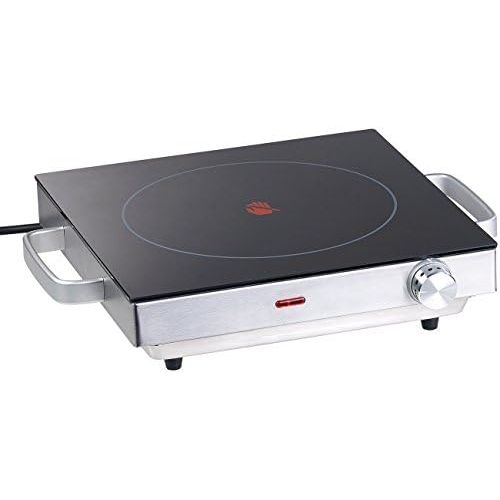  [아마존베스트]Rosenstein & Soehne Mobile Ceramic Hob: Mobile Glass Ceramic Hob with Infrared Heat, 2,000 W, Diameter 20 cm (Glass Ceramic Hob Plate)