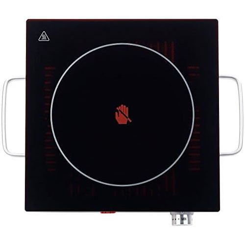  [아마존베스트]Rosenstein & Soehne Mobile Ceramic Hob: Mobile Glass Ceramic Hob with Infrared Heat, 2,000 W, Diameter 20 cm (Glass Ceramic Hob Plate)