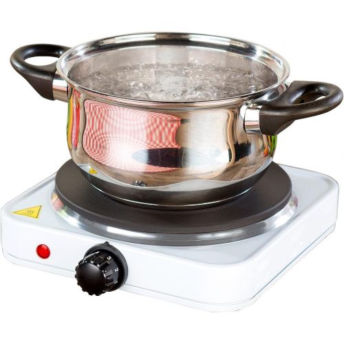  [아마존베스트]Rosenstein & Soehne Camping stove: compact electric single hob, 1,500 watts, 185 mm, stepless (electric hob).