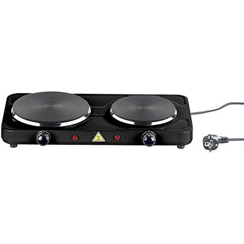  [아마존베스트]Rosenstein & Soehne Camping stove: compact electric double hob, diameter 15.5 and 18.5 cm, 2,500 watts (double hob).