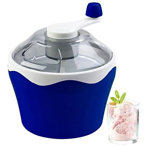  [아마존베스트]Rosenstein & Soehne No power ice maker: manual ice cream maker with hand crank, 500 ml cooling container (manual ice cream maker)