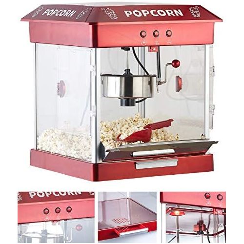  [아마존베스트]Rosenstein & Soehne Popcorn Maker: Professional Gastro Popcorn Machine with Stainless Steel Kettle, 800 Watts (Popcorn Machine)