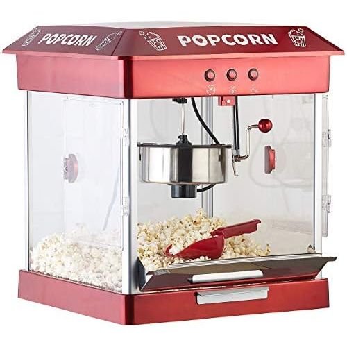  [아마존베스트]Rosenstein & Soehne Popcorn Maker: Professional Gastro Popcorn Machine with Stainless Steel Kettle, 800 Watts (Popcorn Machine)