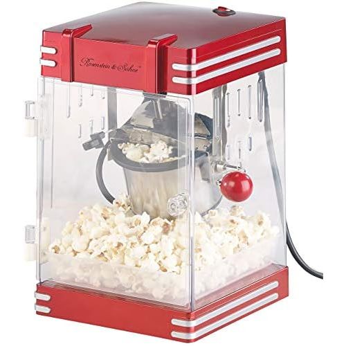  [아마존베스트]Rosenstein & Soehne Popcorn Machine: Retro Popcorn Machine Theatre in 50s Look, 230 Watt (Professional Popcorn Machines)