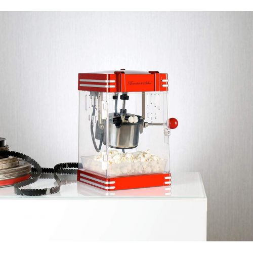  [아마존베스트]Rosenstein & Soehne Popcorn Machine: Retro Popcorn Machine Theatre in 50s Look, 230 Watt (Professional Popcorn Machines)