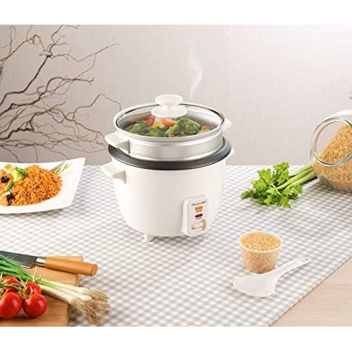  [아마존베스트]Rosenstein & Soehne Steamer: Rice Cooker with Steamer Insert and Warming Function, 1 Litre, 400 Watt (Electric Rice Cooker)