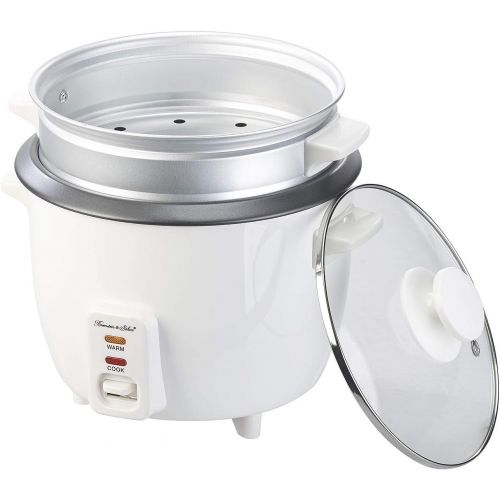  [아마존베스트]Rosenstein & Soehne Steamer: Rice Cooker with Steamer Insert and Warming Function, 1 Litre, 400 Watt (Electric Rice Cooker)